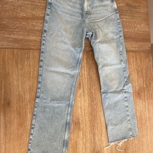 Zara Light Blue Straight Jeans